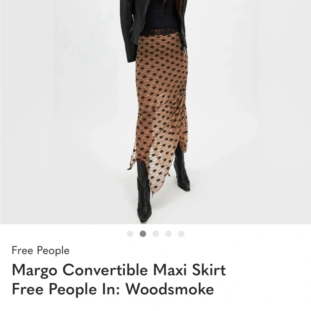 Free People Margo Maxi Skirt - Black and Brown - Picture 2 of 8